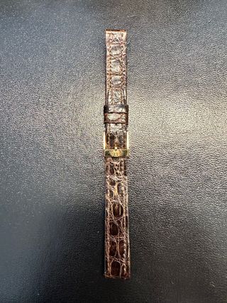 Correa de piel cocodrilo Omega Marrón