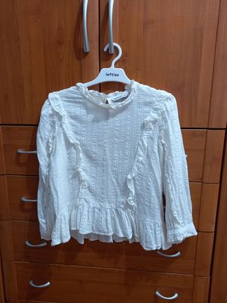 Blusa Stradivarius Blanca Talla M