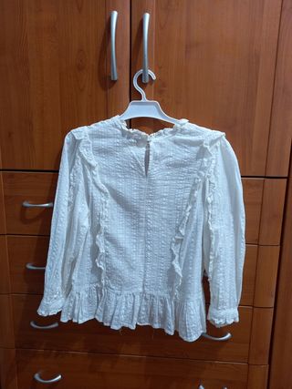 Blusa Stradivarius Blanca Talla M