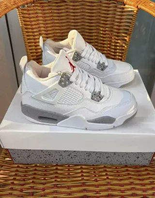 Zapatillas Jordan 4 Retro Oreo Blancas Talla 38