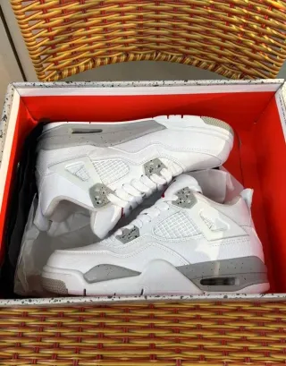 Zapatillas Jordan 4 Retro Oreo Blancas Talla 38