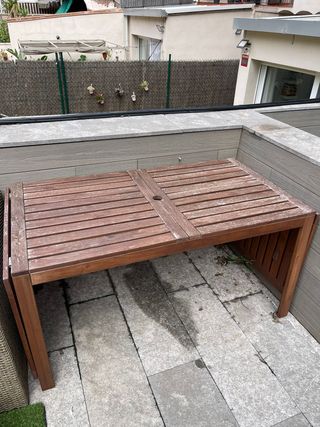 Mesa y Sillas Terraza Madera 