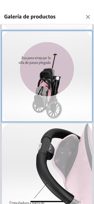 Silla de paseo MoMi ESTELLE rosa