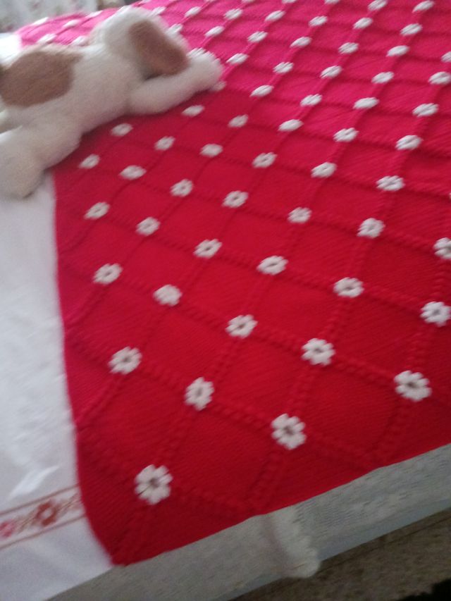 Manta o sobrecama ganchillo 1,5x1,5m