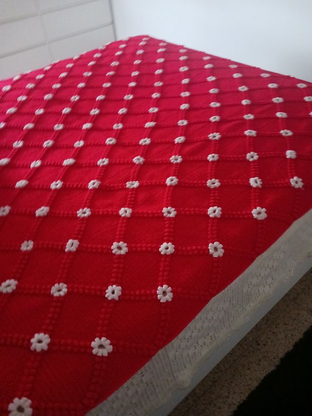 Manta o sobrecama ganchillo 1,5x1,5m