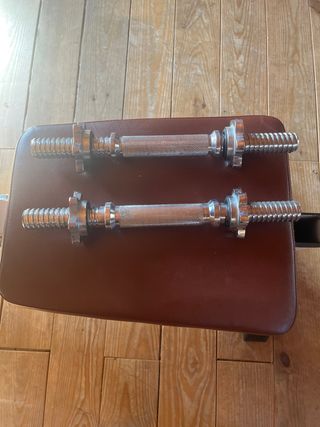 Barras para mancuernas cromadas