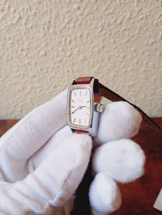 Reloj Pontiac Suizo Vintage Plata y Marrón