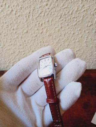 Reloj Pontiac Suizo Vintage Plata y Marrón