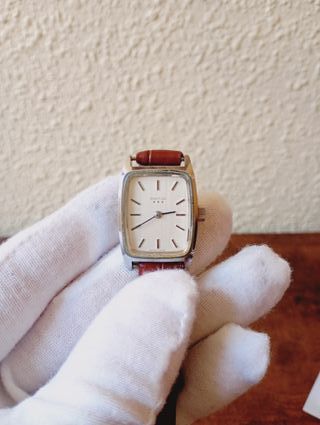 Reloj Pontiac Suizo Vintage Plata y Marrón