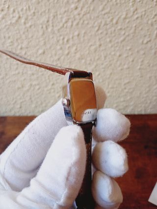 Reloj Pontiac Suizo Vintage Plata y Marrón
