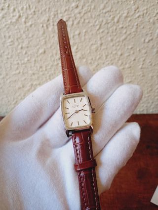 Reloj Pontiac Suizo Vintage Plata y Marrón