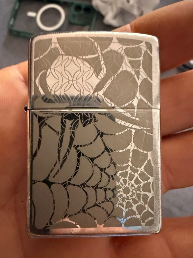 Zippo Windproof Lighter Spiderweb Design