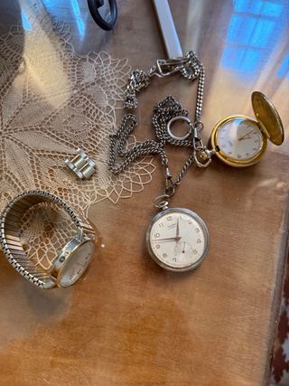 Reloj de bolsillo y pulsera vintage