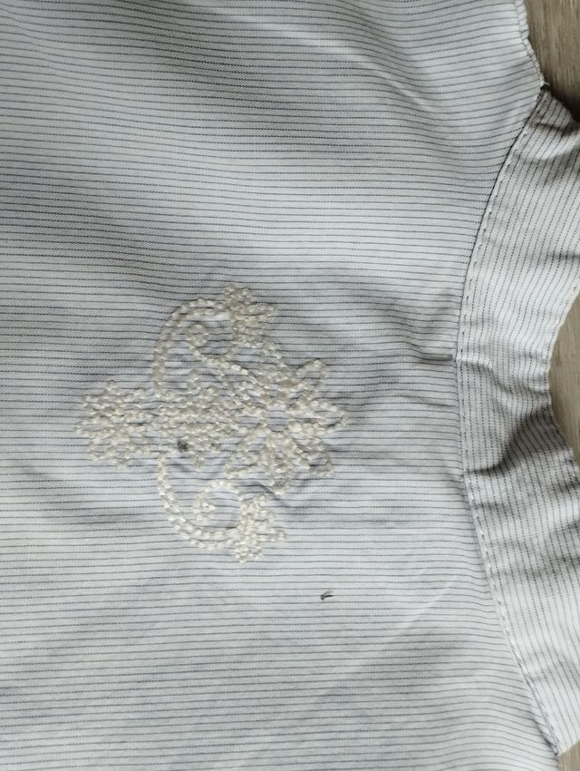 Camicia ricamata a righe Zara 18-24 mesi