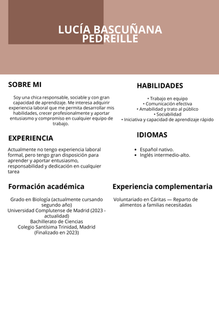 Clases particulares y niñera