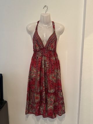 Vestido largo estampado estilo boho