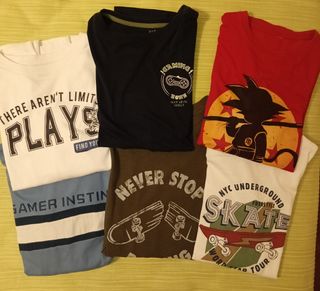 Lote 6 Camisetas Manga Larga Estampadas