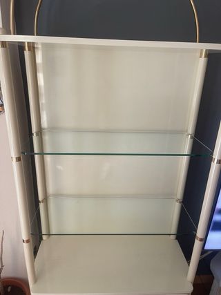 Conjunto Muebles Salón Beige y Dorado