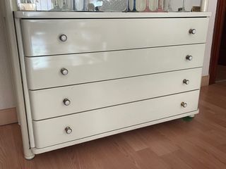 Conjunto Muebles Salón Beige y Dorado