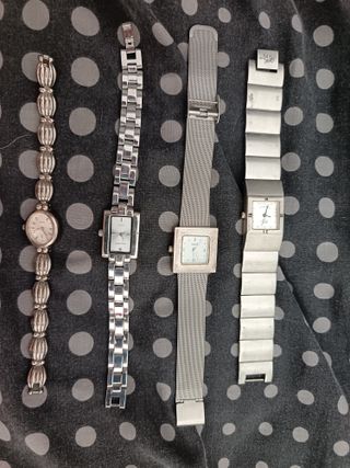 Relojes de pulsera plateados