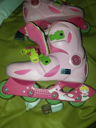 Patines en línea Oxelo niña rosa talla 34-36
