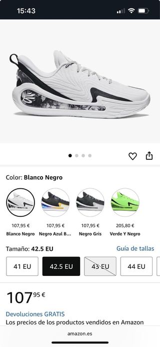 Zapatillas Under Armour Baloncesto Talla 43