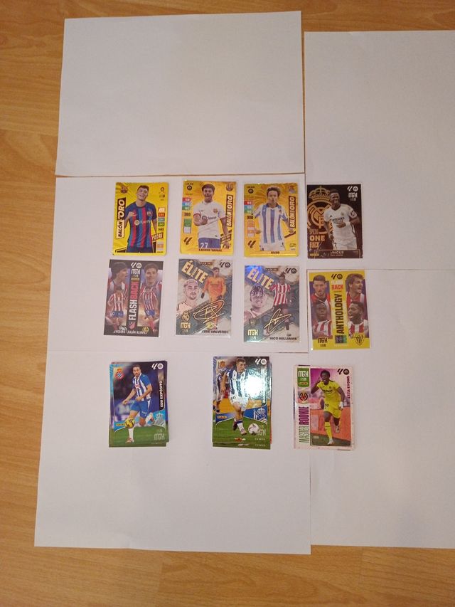 Negociable cartas de fútbol serie balón de oro ect