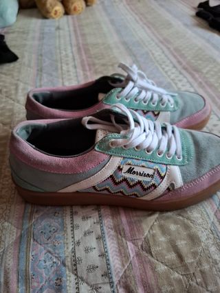 Zapatillas Morrison rosas y verde azulado