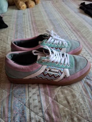 Zapatillas Morrison rosas y verde azulado