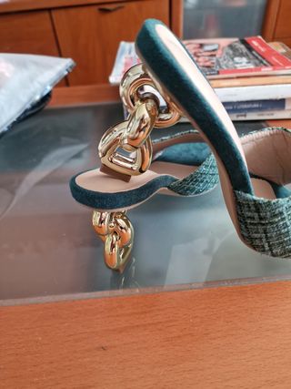 Zapatos de tacón verde/teal