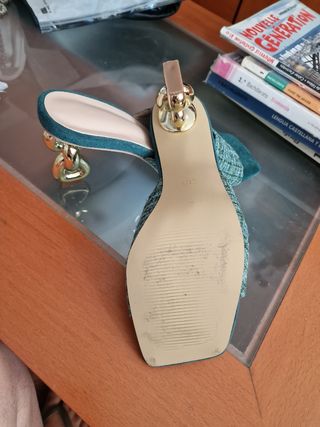Zapatos de tacón verde/teal