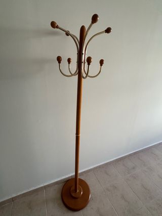 Perchero de pie madera y metal