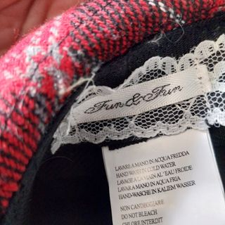 Cappello a quadri bambina