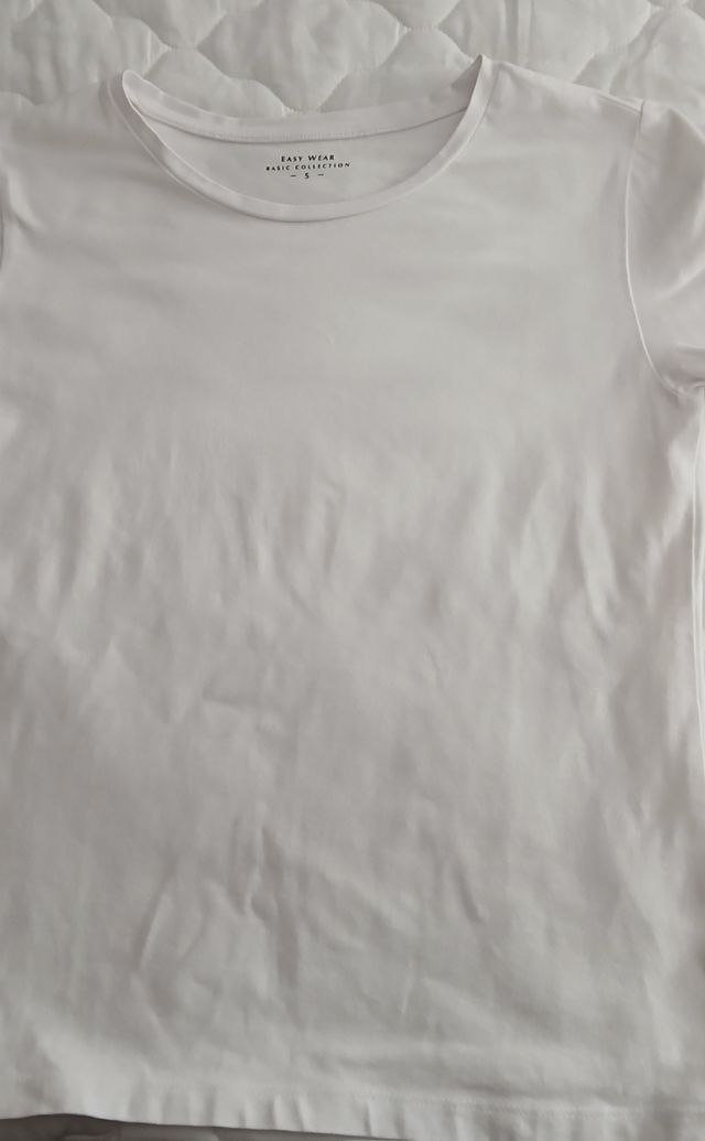 SE REGALA Camiseta Blanca Mujer Manga Corta Talla 