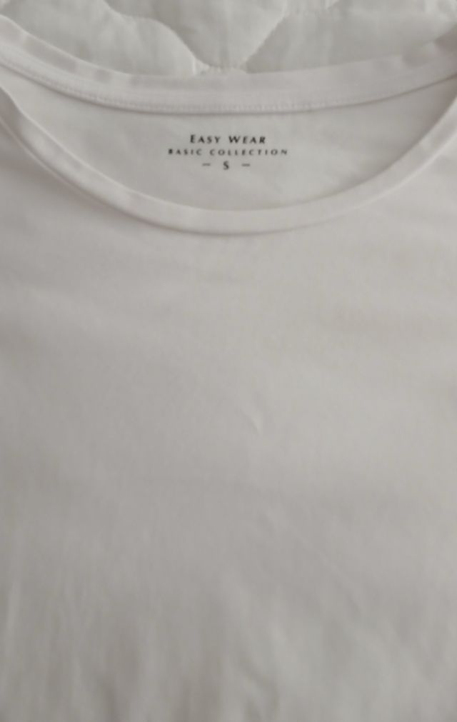 SE REGALA Camiseta Blanca Mujer Manga Corta Talla 