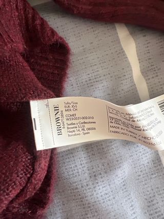Jersey Lana Brownie sin estrenar Talla XS