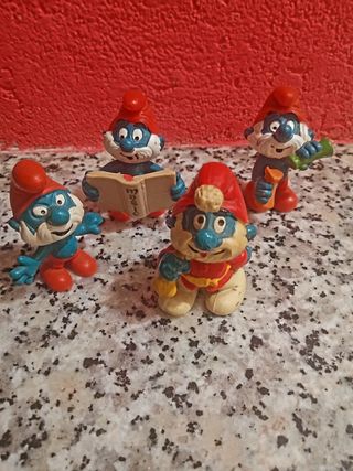 Set 4 Puffi da Collezione