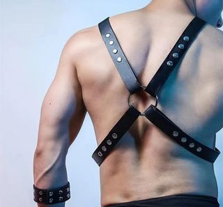 Pettorina harness borchie imbracatura pettorali