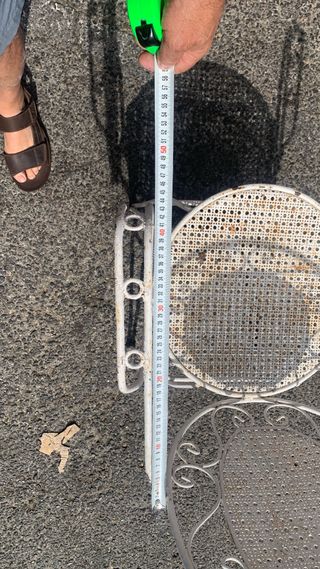 silla de forja de jardín