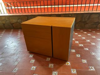 Cajonera de oficina madera y negro