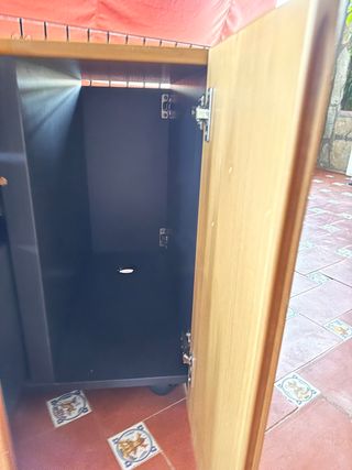 Cajonera de oficina madera y negro