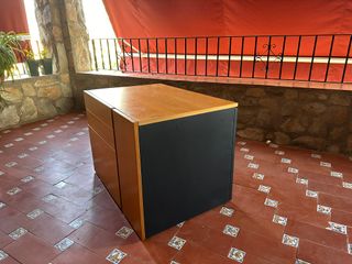 Cajonera de oficina madera y negro