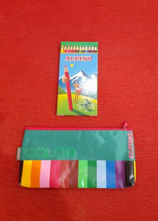 Lote Estuche y Lápices de Colores Alpino