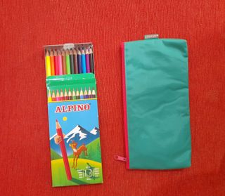 Lote Estuche y Lápices de Colores Alpino