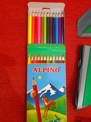 Lote Estuche y Lápices de Colores Alpino