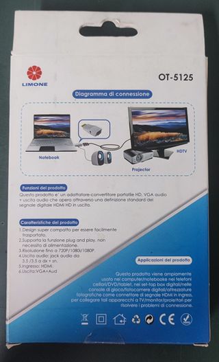 Adattatore OT-5125 HDMI to Mini VGA