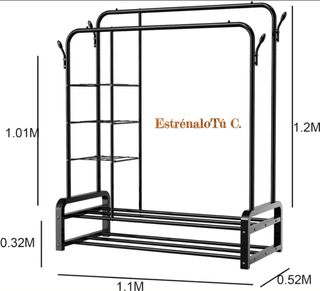 Perchero Metálico Doble Blanco