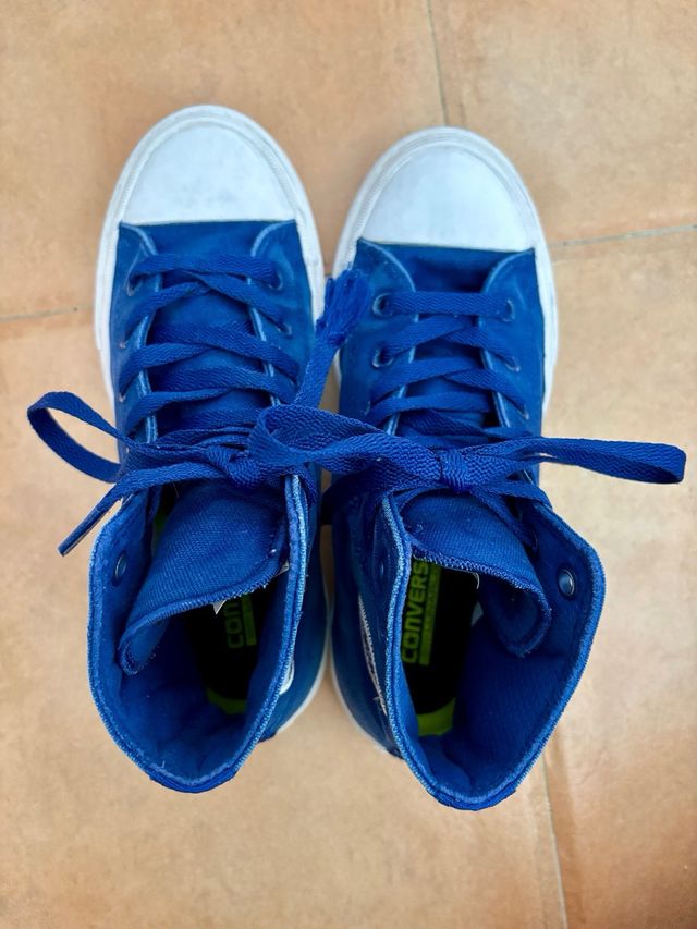 Converse azules altas talla 34