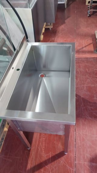 FREGADERO EN ACERO 1 CUBA EXTRAGRANDE