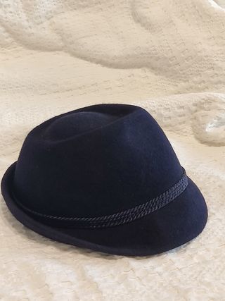 Sombrero Aznarez Azul con Pluma